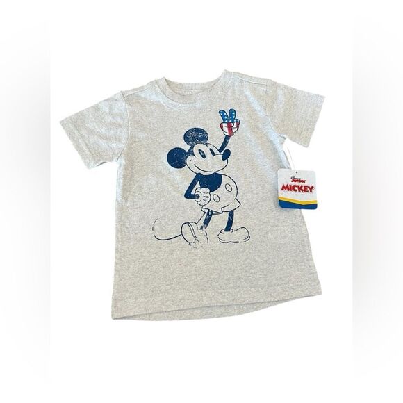 Disney Mickey Mouse Gray Kids T-Shirt - Picture 1 of 5